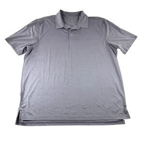 Southern Tide Brr Polo Shirt XL Purple Micro Stripe Short Sleeve Performance